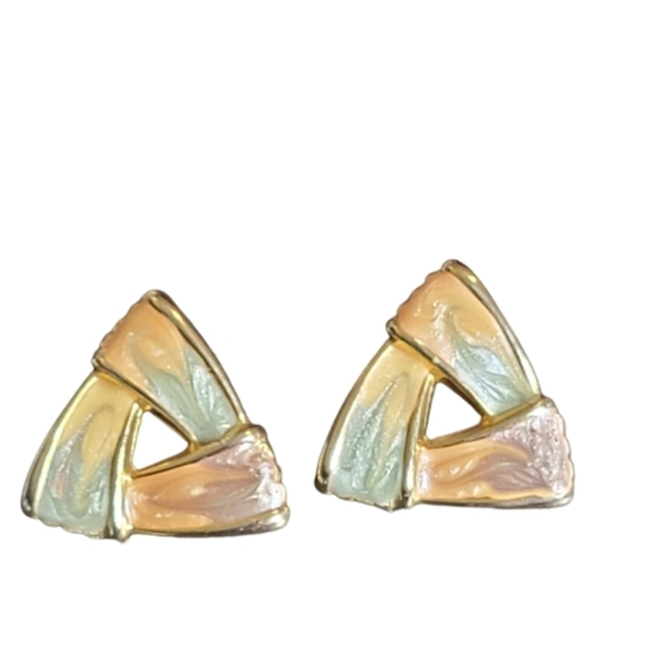 EARRINGS triangle pastel earrings fancy - Picture 2 of 3